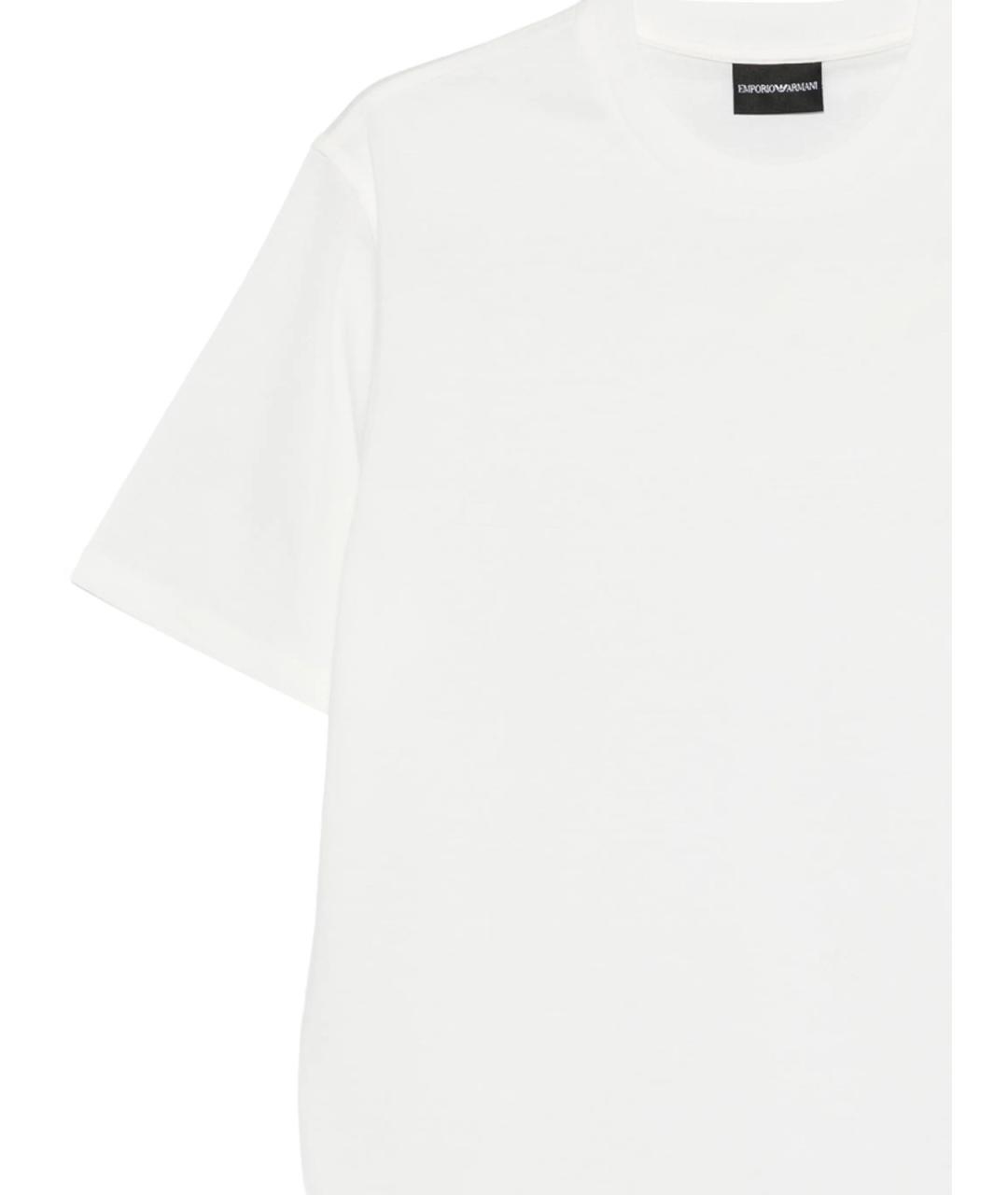 EMPORIO ARMANI Белая хлопковая футболка, фото 3