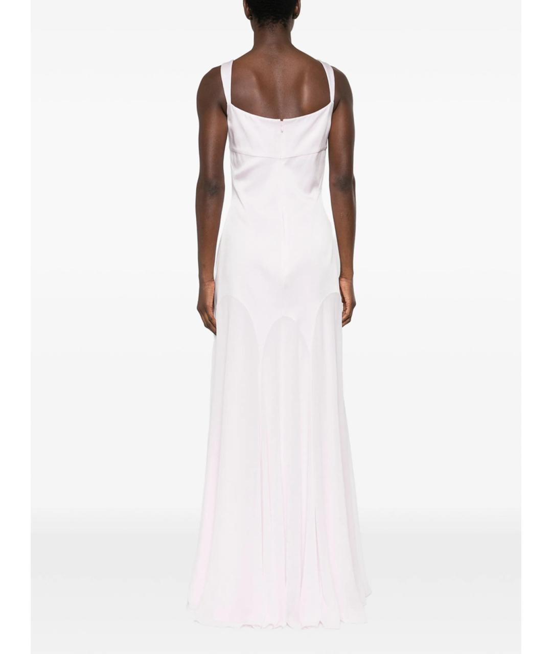 ALEXANDER MCQUEEN Розовое шелковое повседневное платье, фото 4