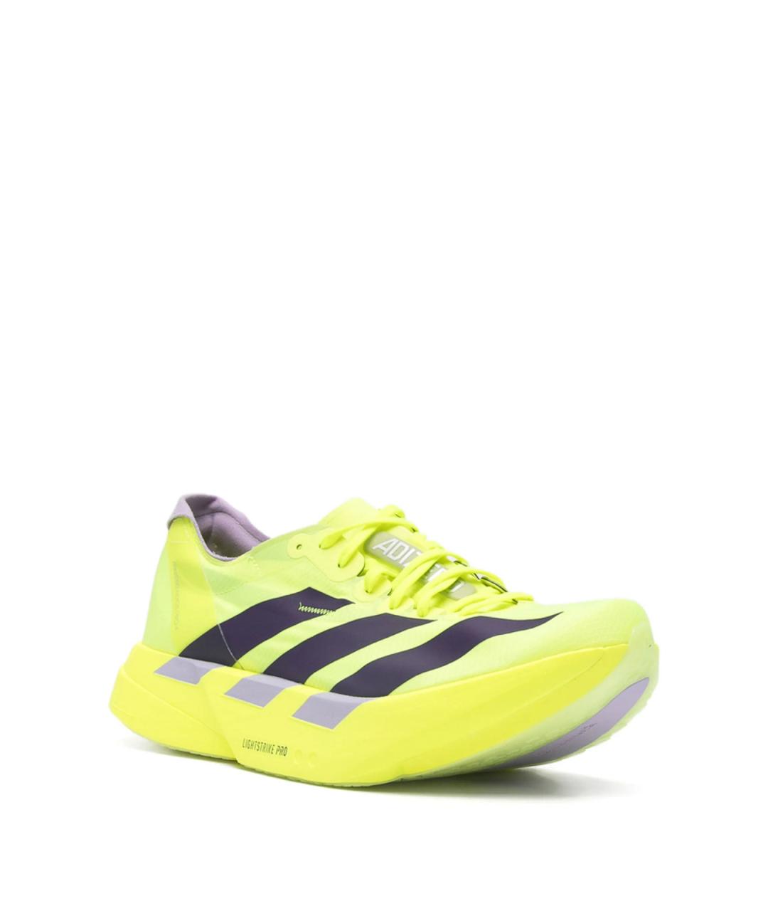 ADIDAS Желтые резиновые низкие кроссовки / кеды, фото 4