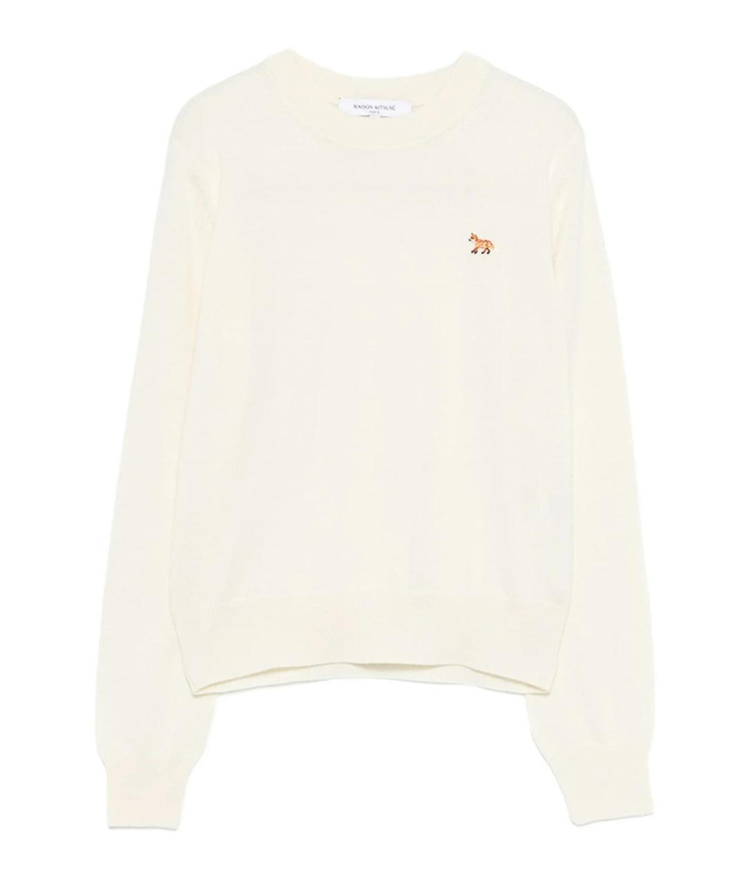 MAISON KITSUNE Бежевый шерстяной джемпер / свитер, фото 1