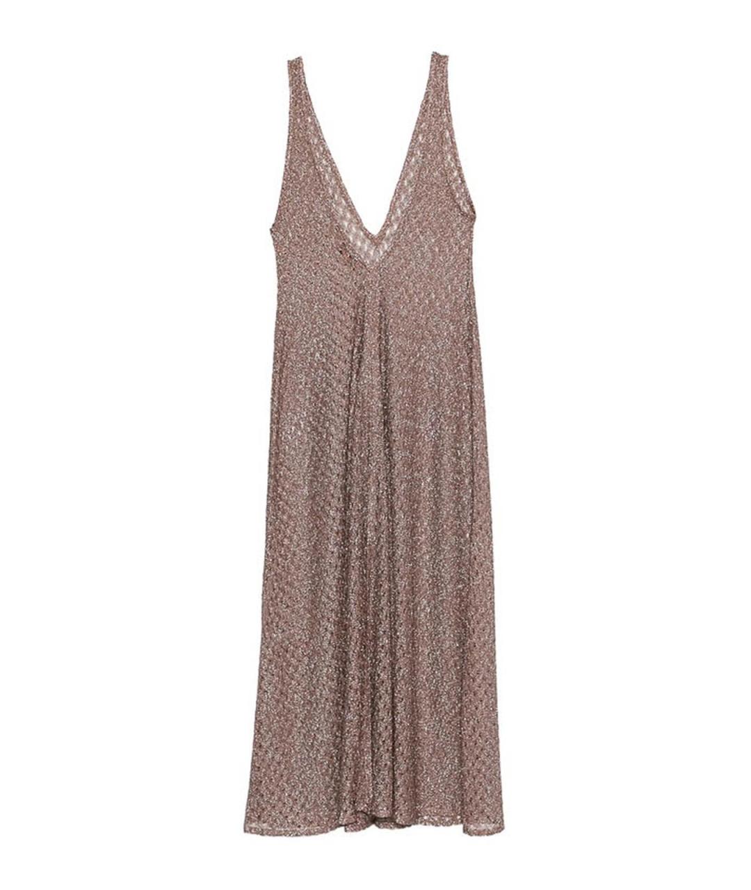 MISSONI Бежевое вискозное платье, фото 2