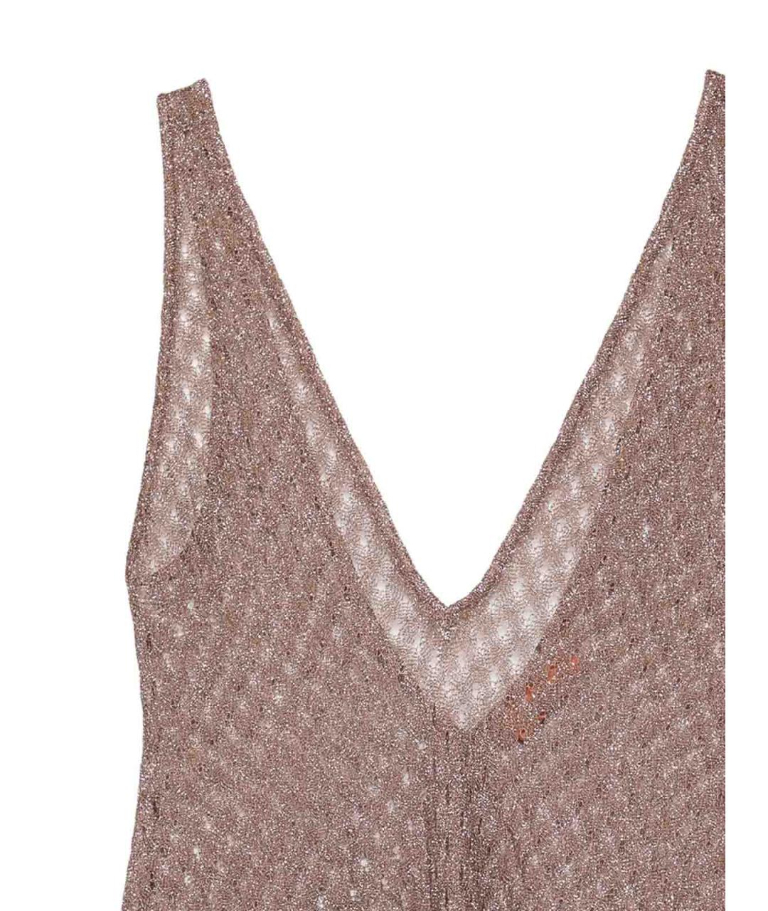 MISSONI Бежевое вискозное платье, фото 3