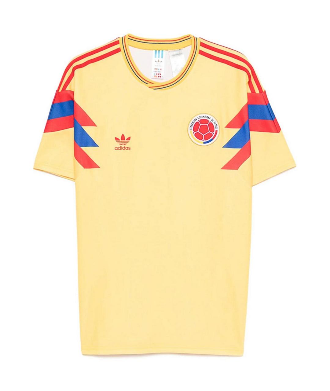 ADIDAS Желтая синтетическая футболка, фото 1
