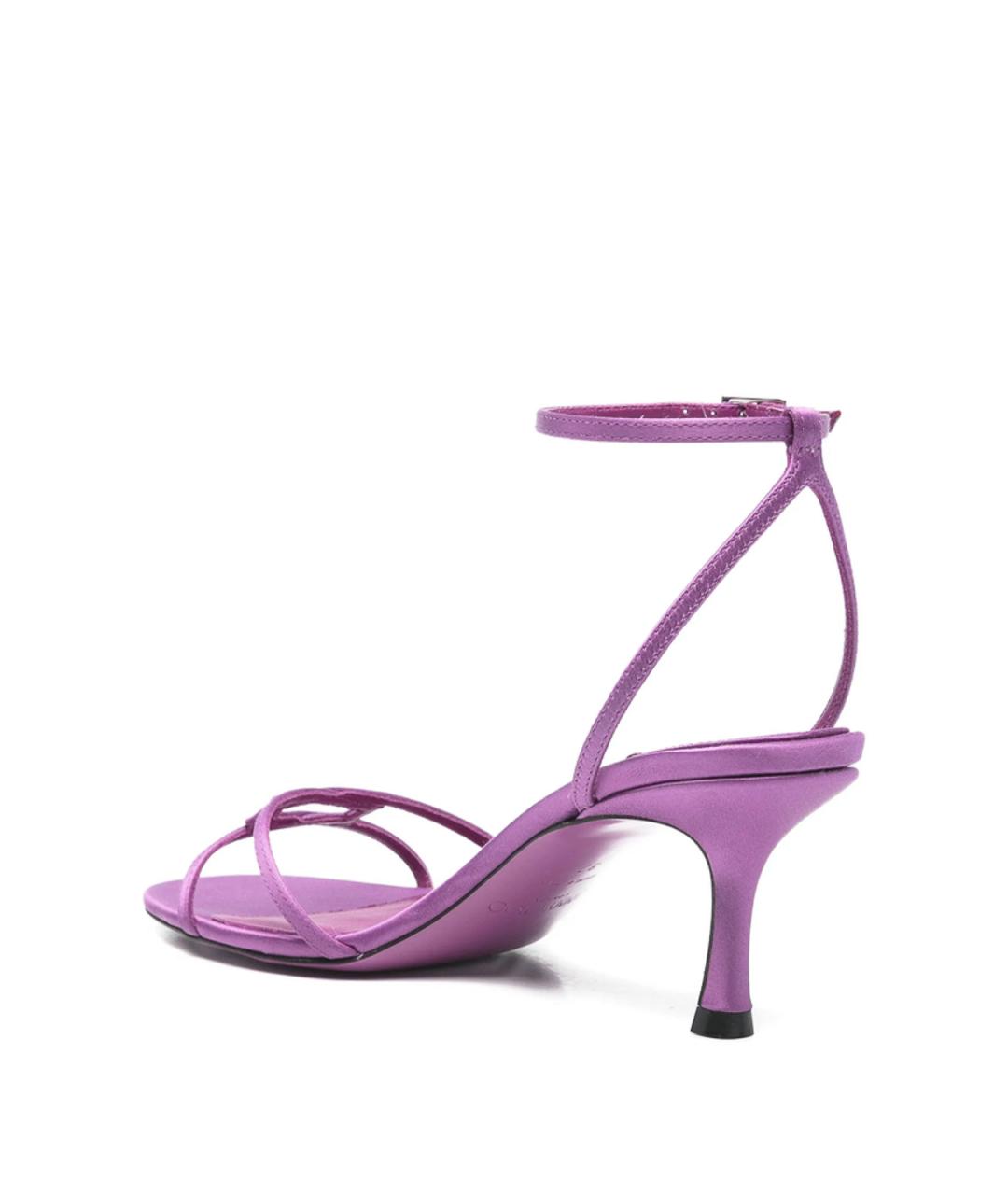 JIMMY CHOO Фиолетовые кожаные босоножки, фото 4
