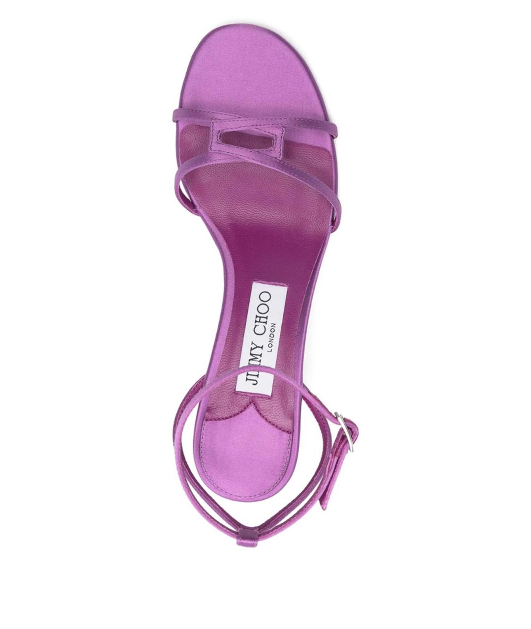 JIMMY CHOO Фиолетовые кожаные босоножки, фото 2