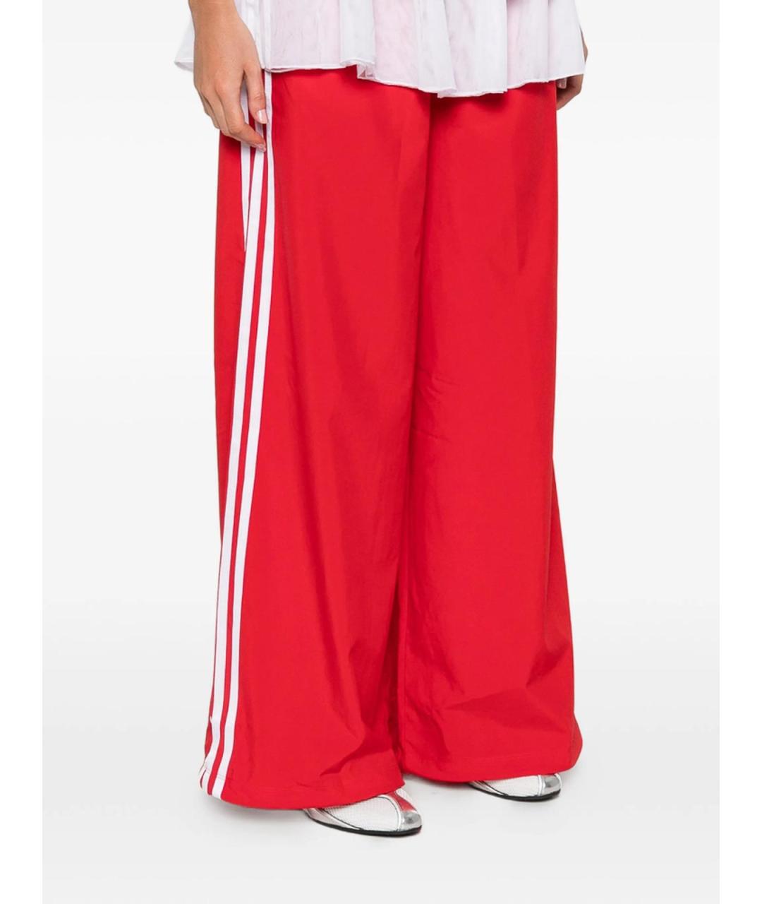 ADIDAS Красные хлопковые брюки широкие, фото 3