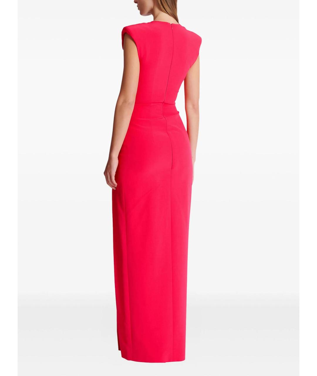 BALMAIN Фуксия вискозное коктейльное платье, фото 2