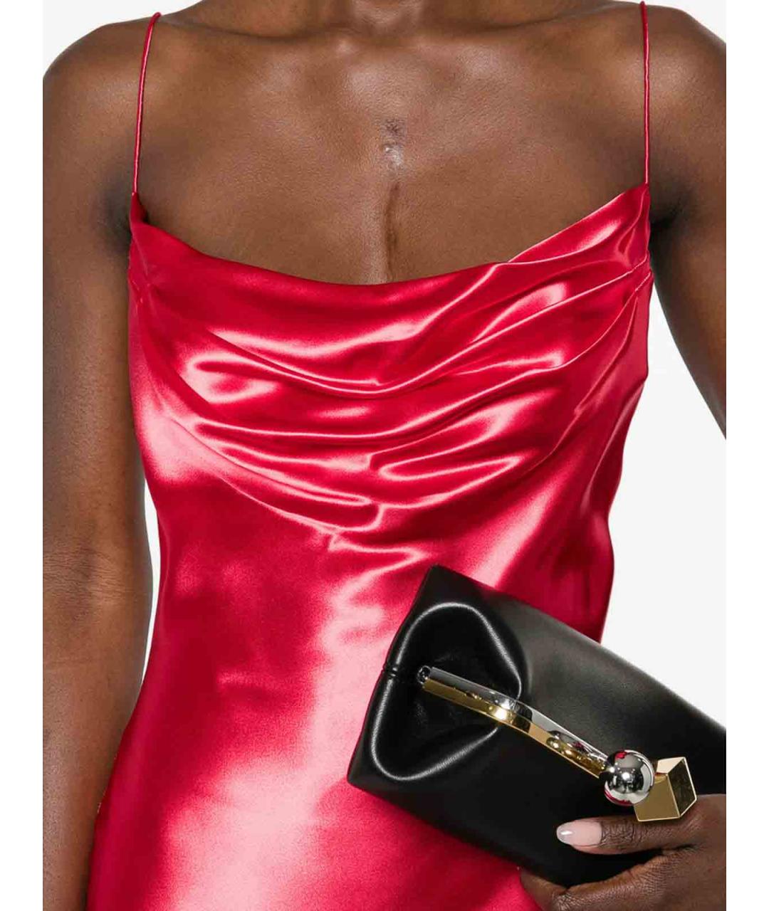 BALMAIN Красное вискозное коктейльное платье, фото 3