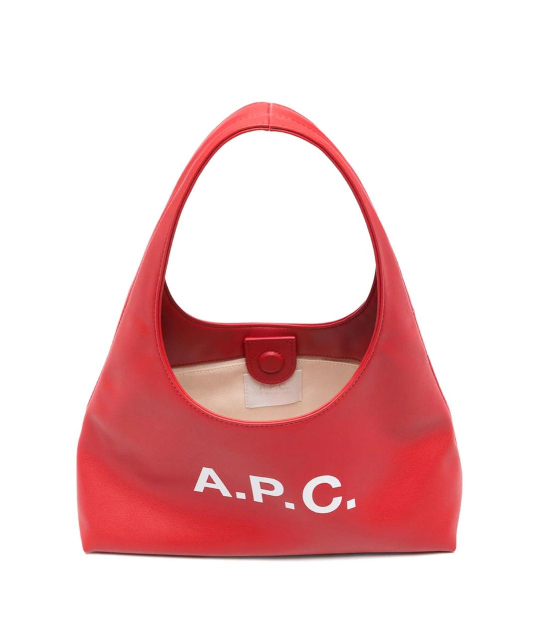 A.P.C. Красная сумка с короткими ручками из искусственной кожи, фото 5