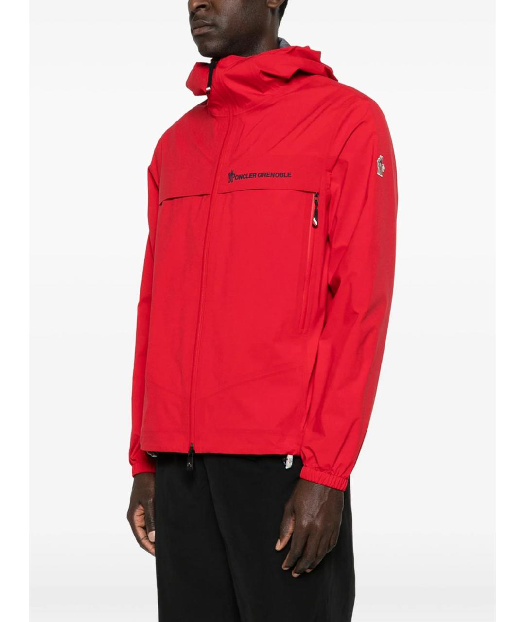 MONCLER Красная полиамидовая куртка, фото 5