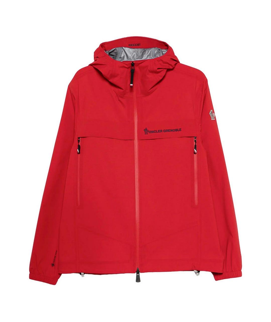 MONCLER Красная полиамидовая куртка, фото 1