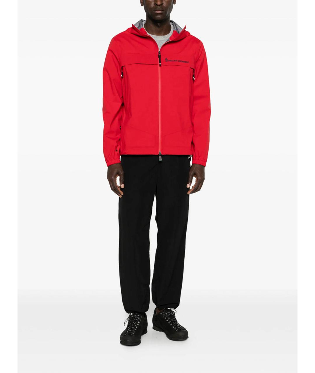 MONCLER Красная полиамидовая куртка, фото 3