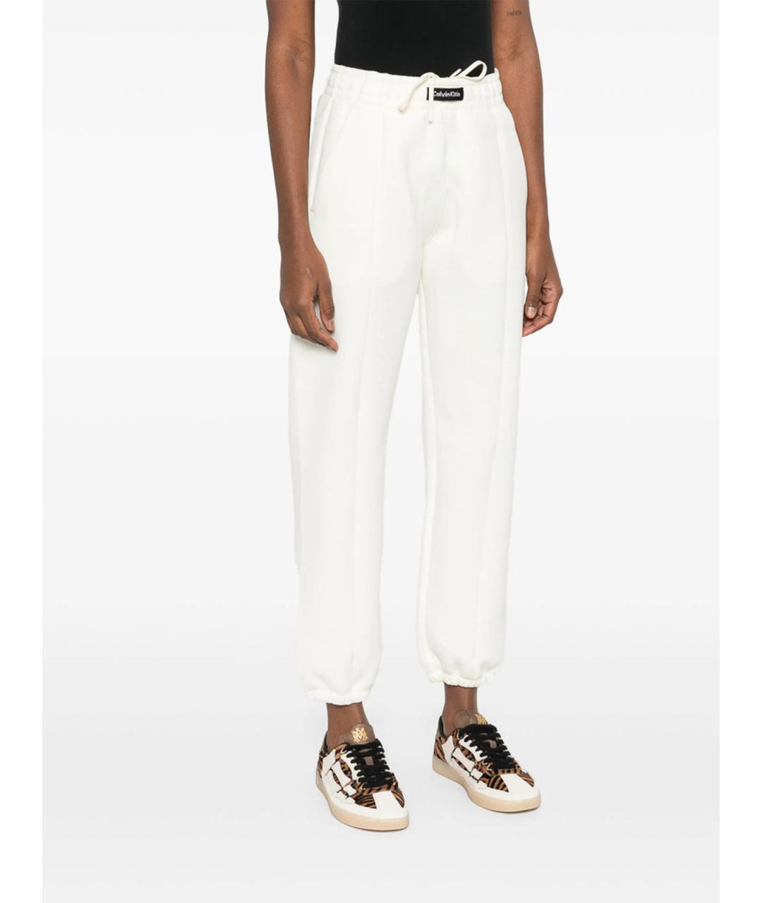 CALVIN KLEIN Белые вискозные спортивные брюки и шорты, фото 5