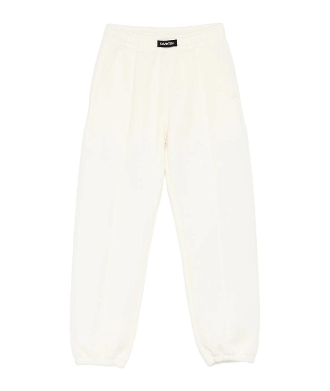 CALVIN KLEIN Белые вискозные спортивные брюки и шорты, фото 1