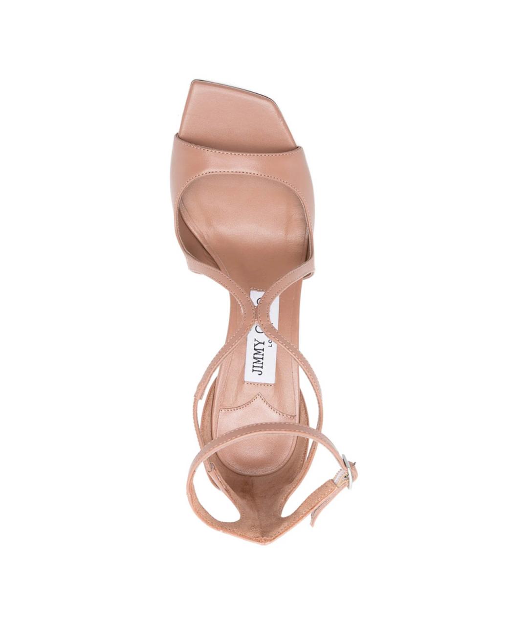 JIMMY CHOO Розовые кожаные босоножки, фото 2