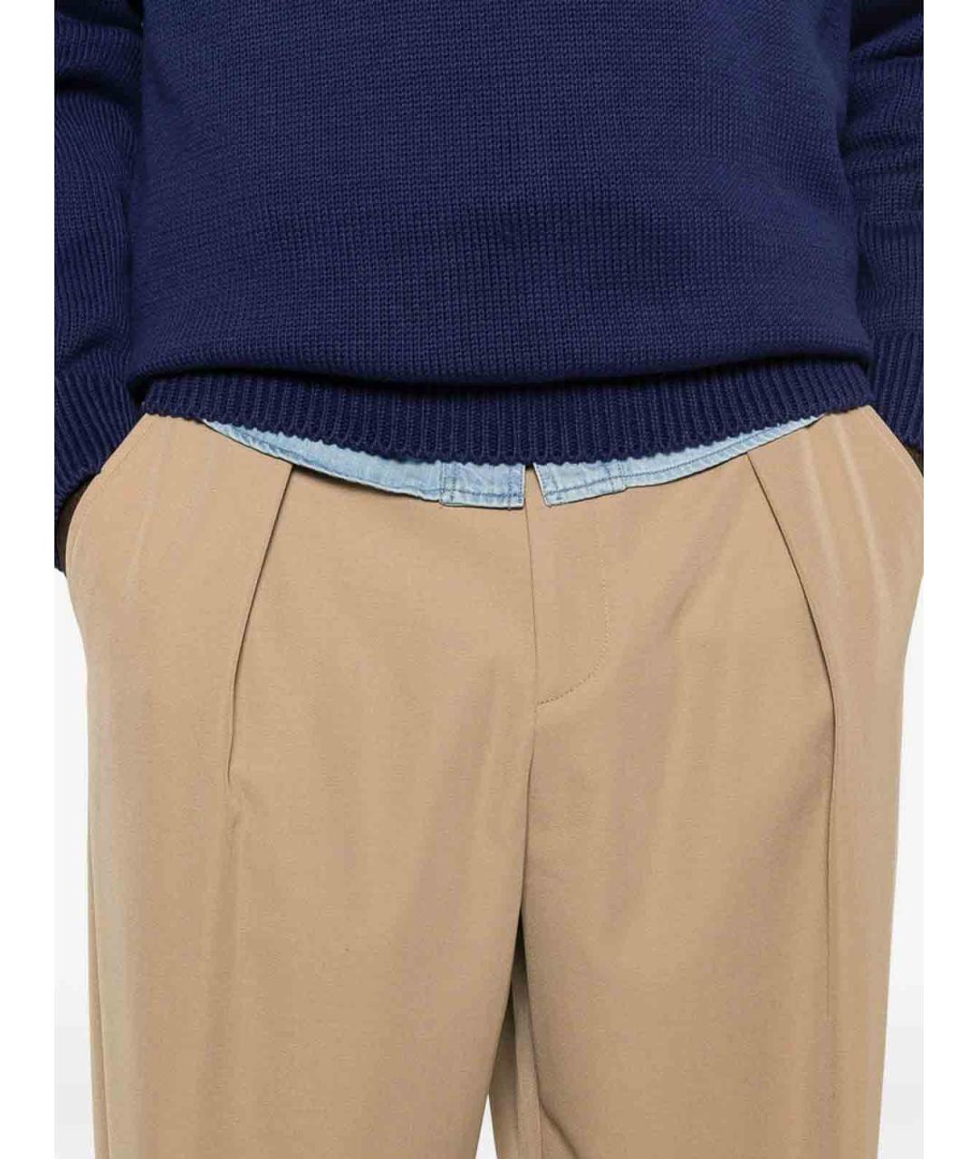 A.P.C. Бежевые хлопковые повседневные брюки, фото 5