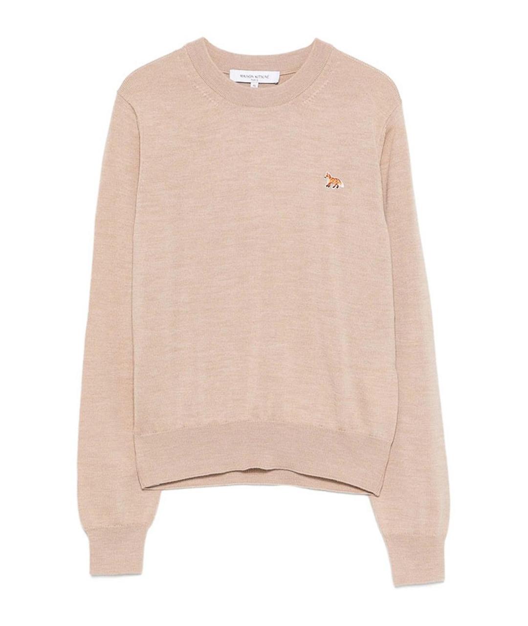 MAISON KITSUNE Бежевый шерстяной джемпер / свитер, фото 1
