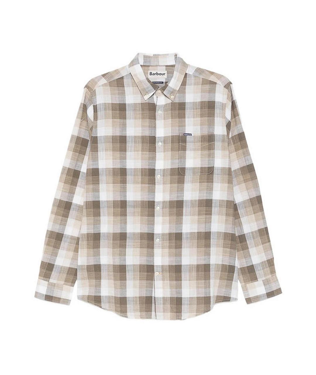 BARBOUR Бежевая хлопковая классическая рубашка, фото 1
