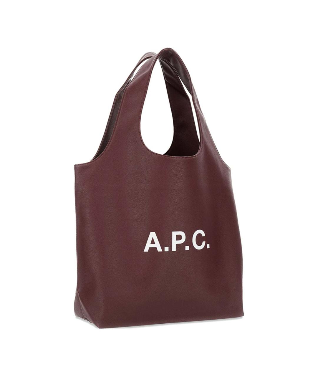 A.P.C. Коричневая синтетическая сумка тоут, фото 2