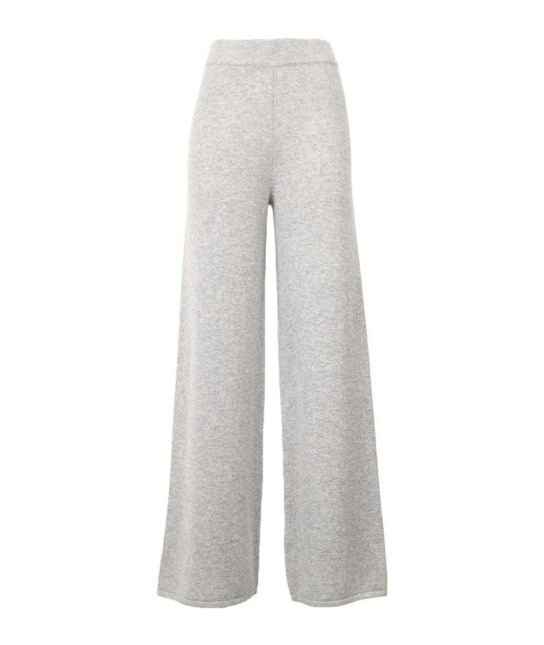MAX MARA STUDIO Серые кашемировые брюки широкие, фото 1