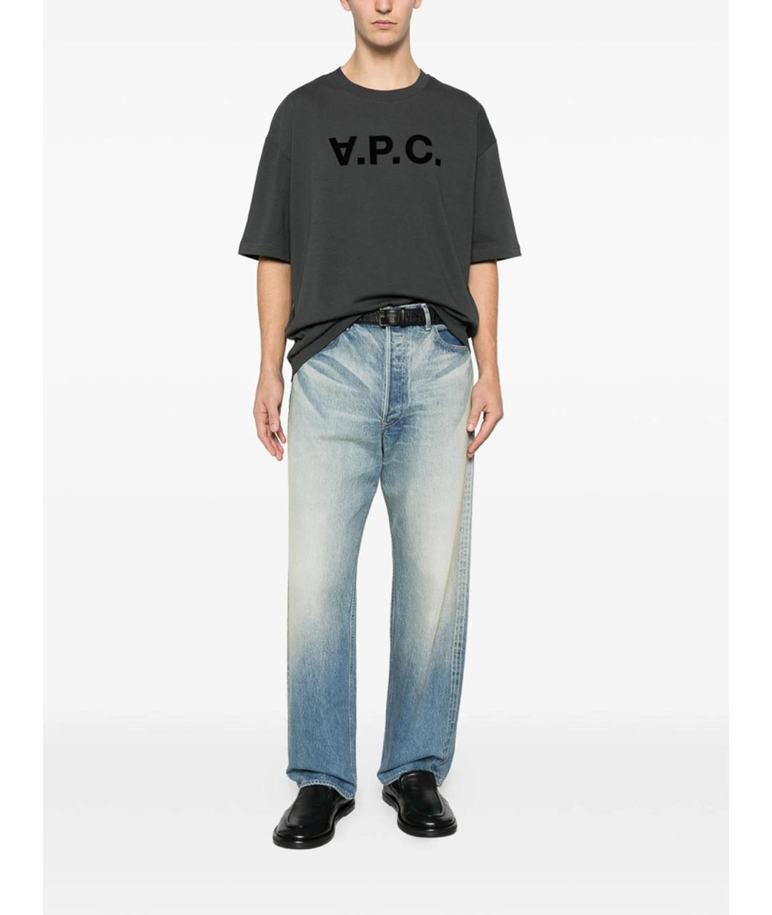 A.P.C. Серая хлопковая футболка, фото 4