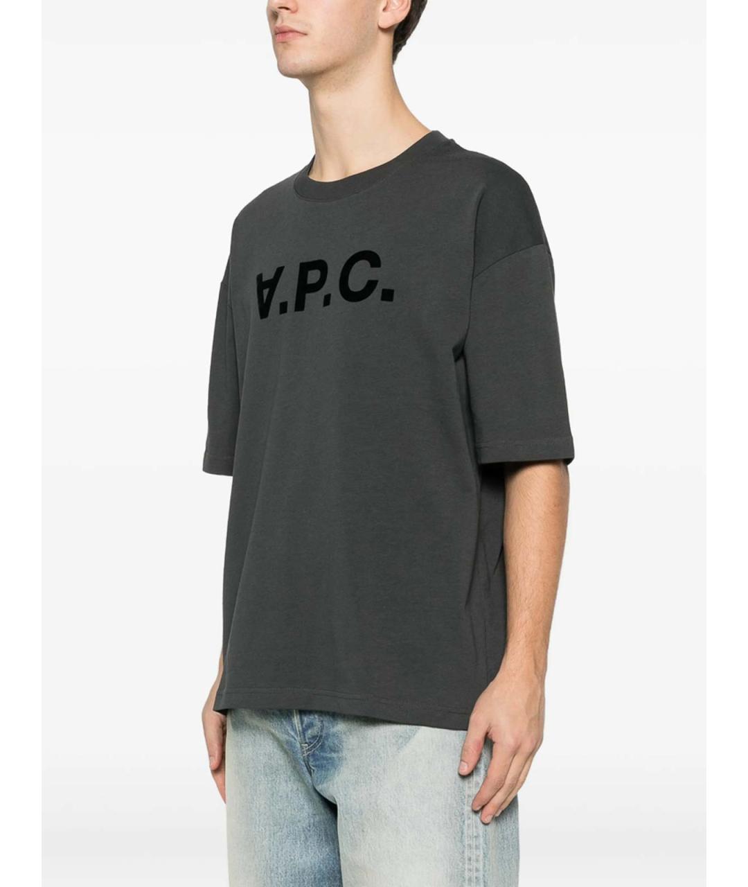 A.P.C. Серая хлопковая футболка, фото 3