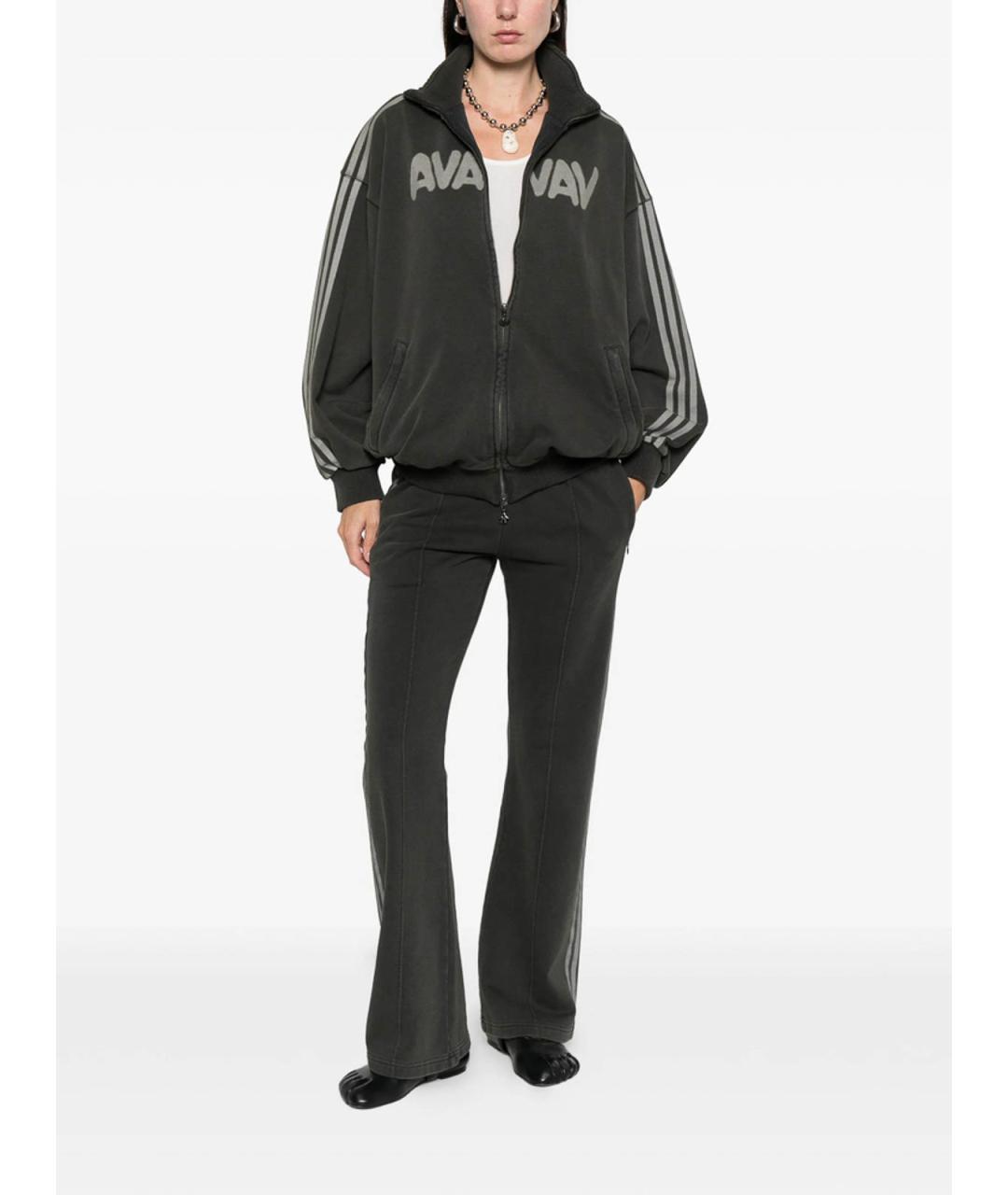 ADIDAS Серые хлопковые брюки широкие, фото 3