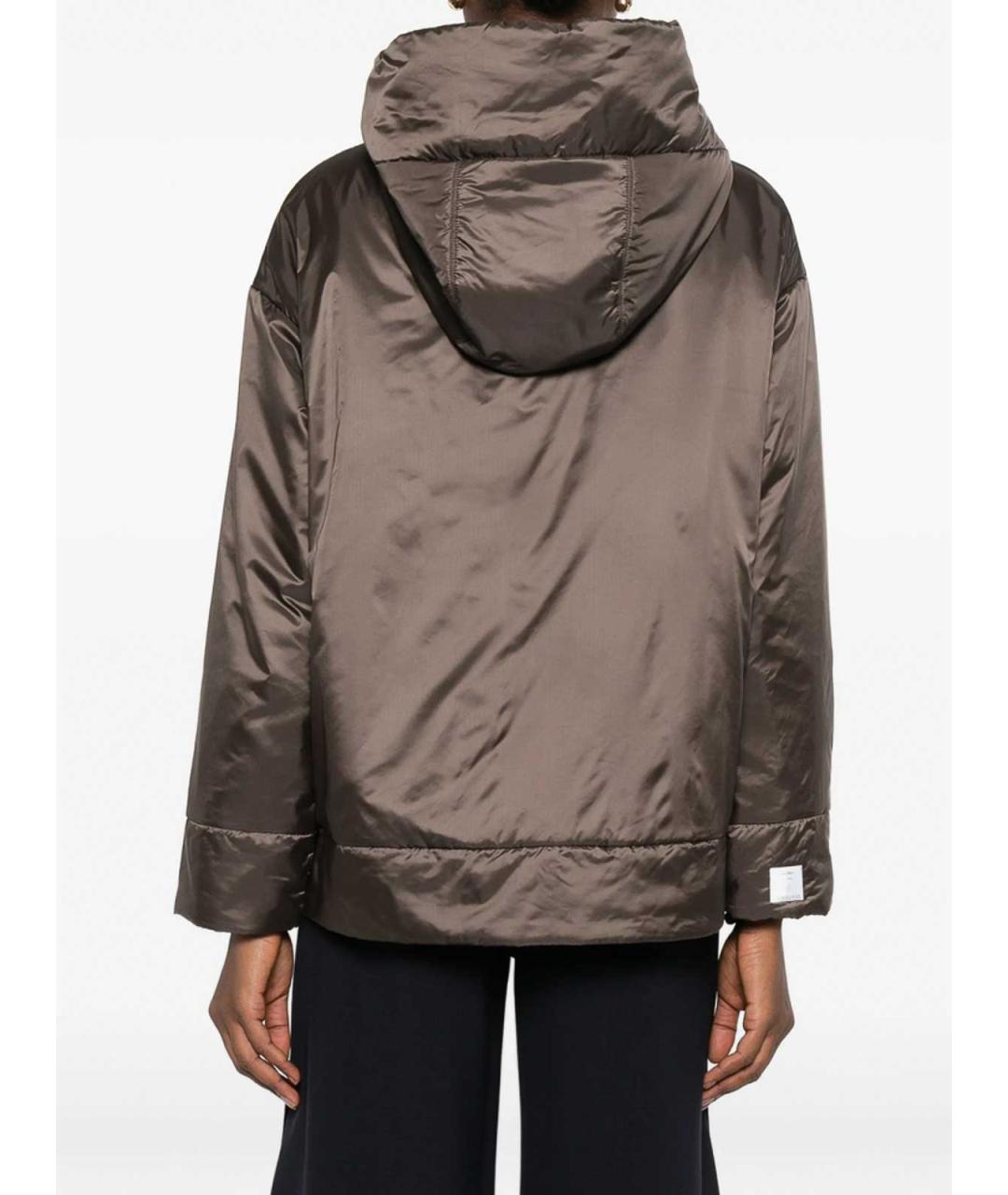 MAX MARA Коричневая полиэстеровая куртка, фото 3