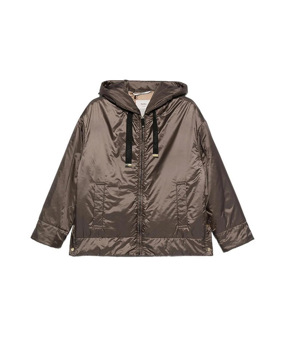 MAX MARA Коричневая полиэстеровая куртка, фото 1