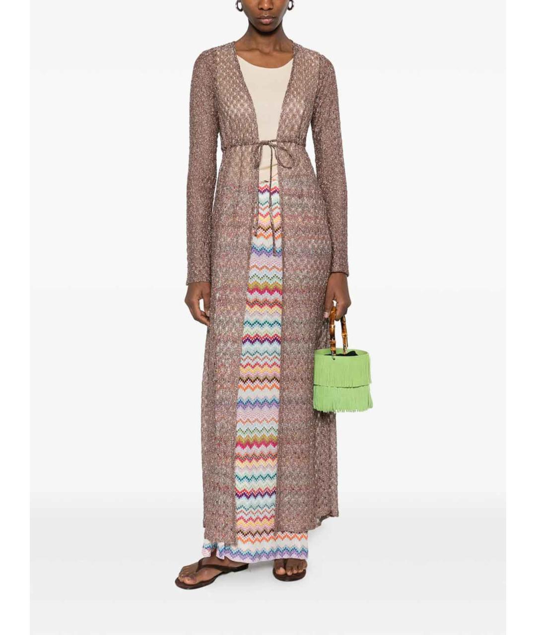 MISSONI Коричневый вискозный кардиган, фото 2
