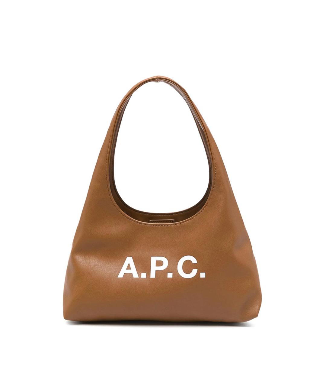 A.P.C. Коричневая сумка с короткими ручками, фото 6