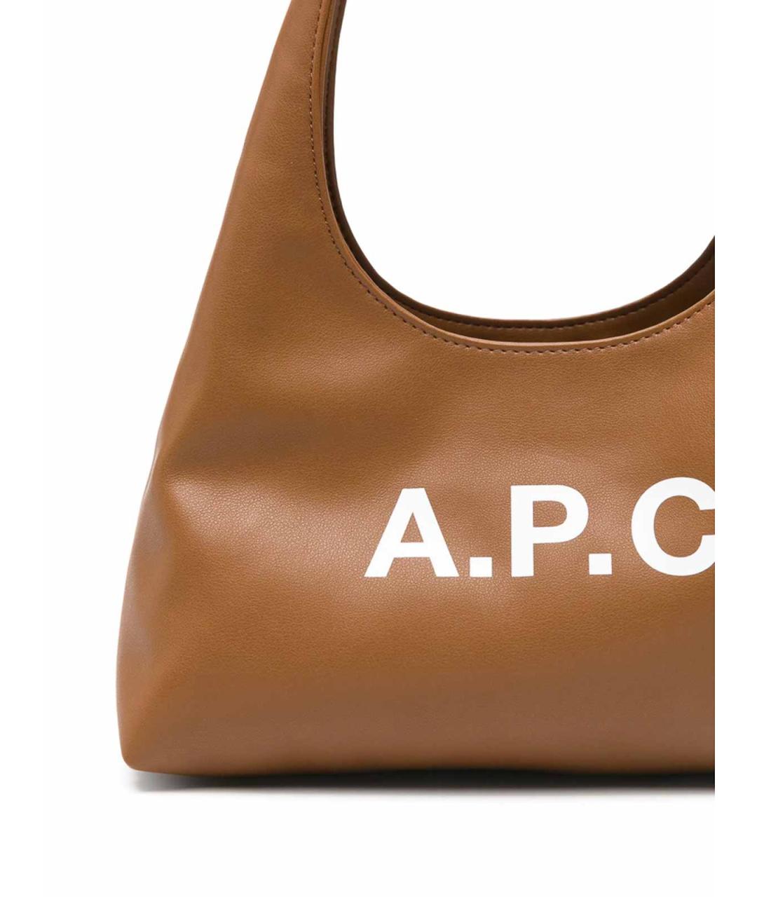 A.P.C. Коричневая сумка с короткими ручками, фото 5