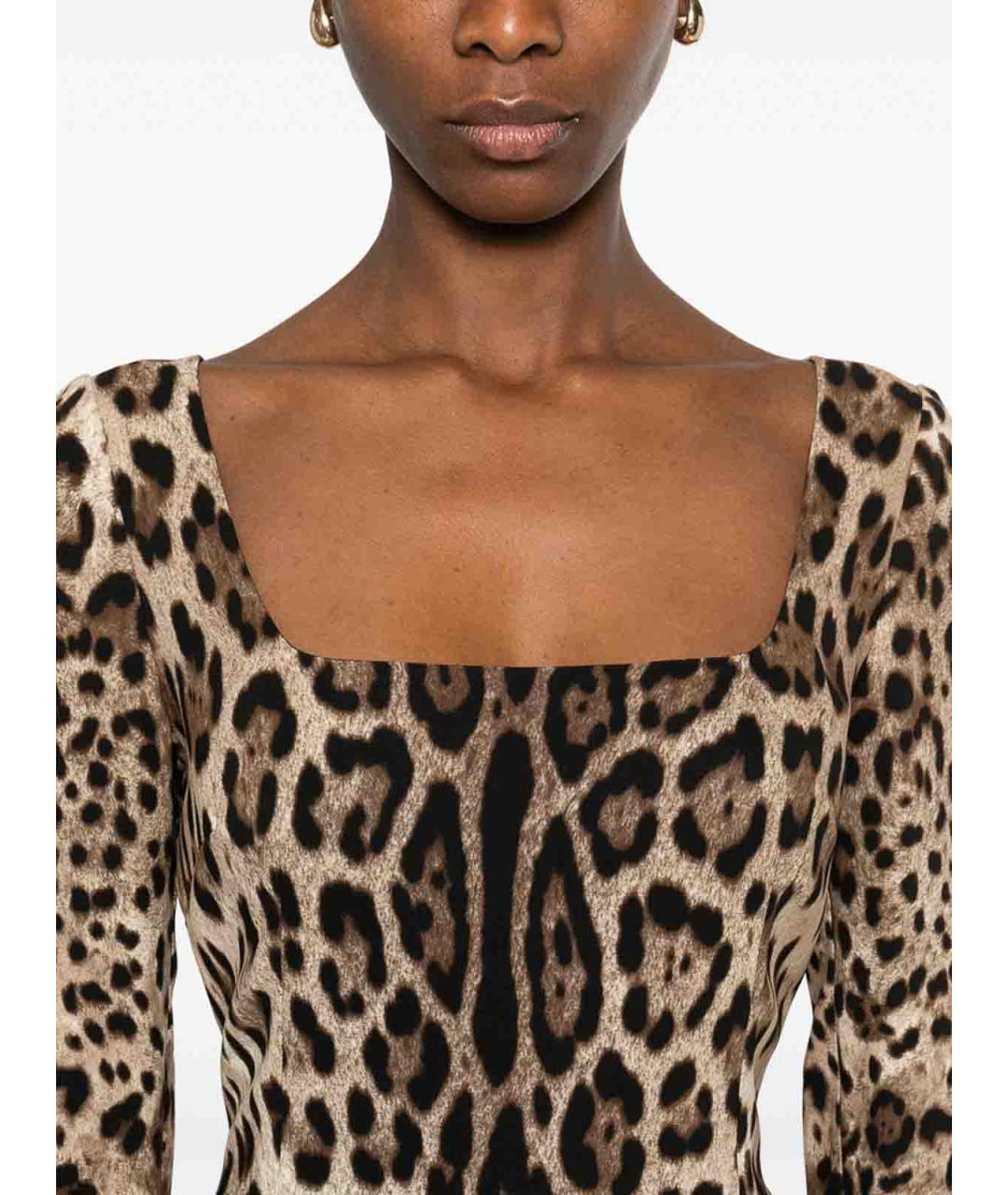DOLCE&GABBANA Мульти шелковое повседневное платье, фото 4