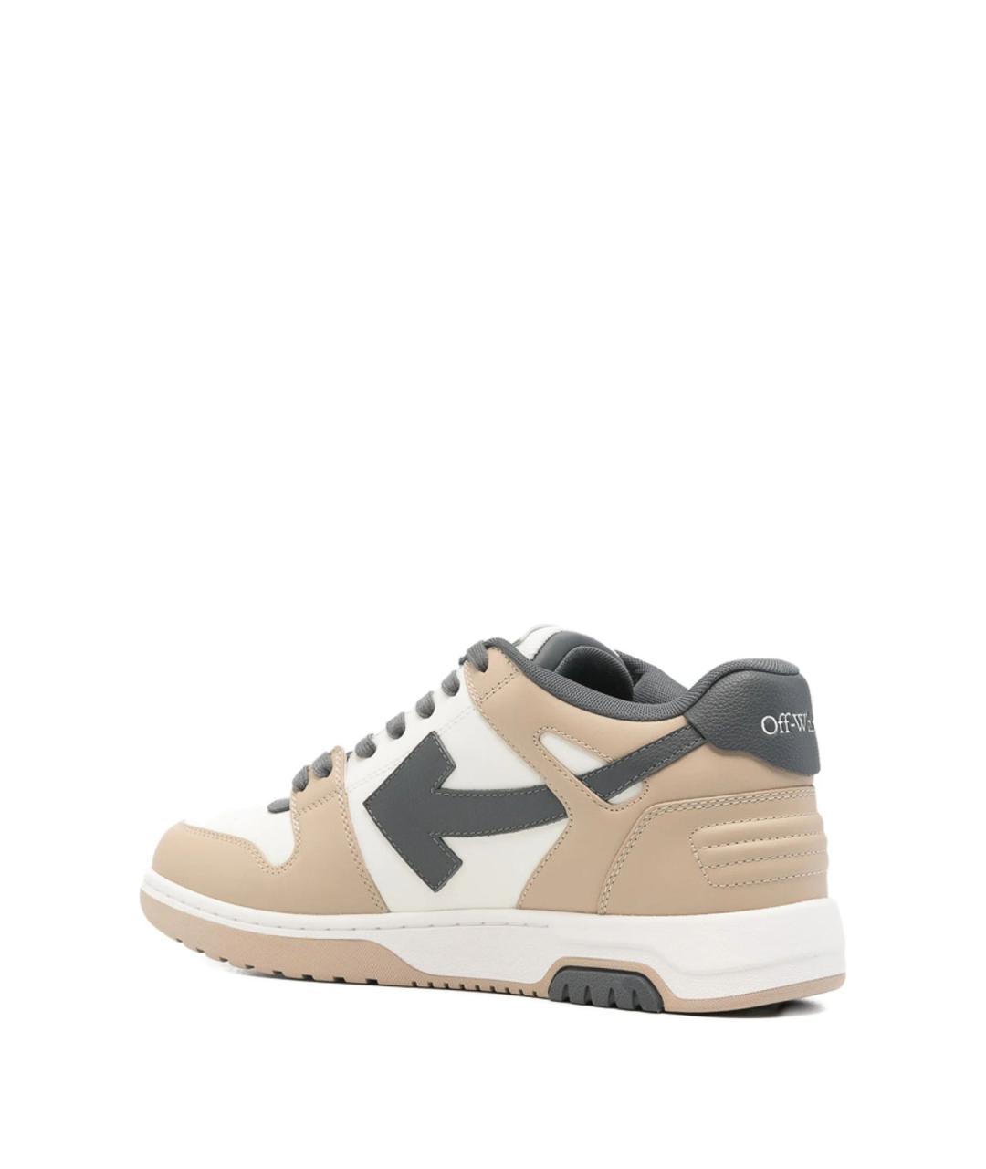 OFF-WHITE Мульти кожаные низкие кроссовки / кеды, фото 4