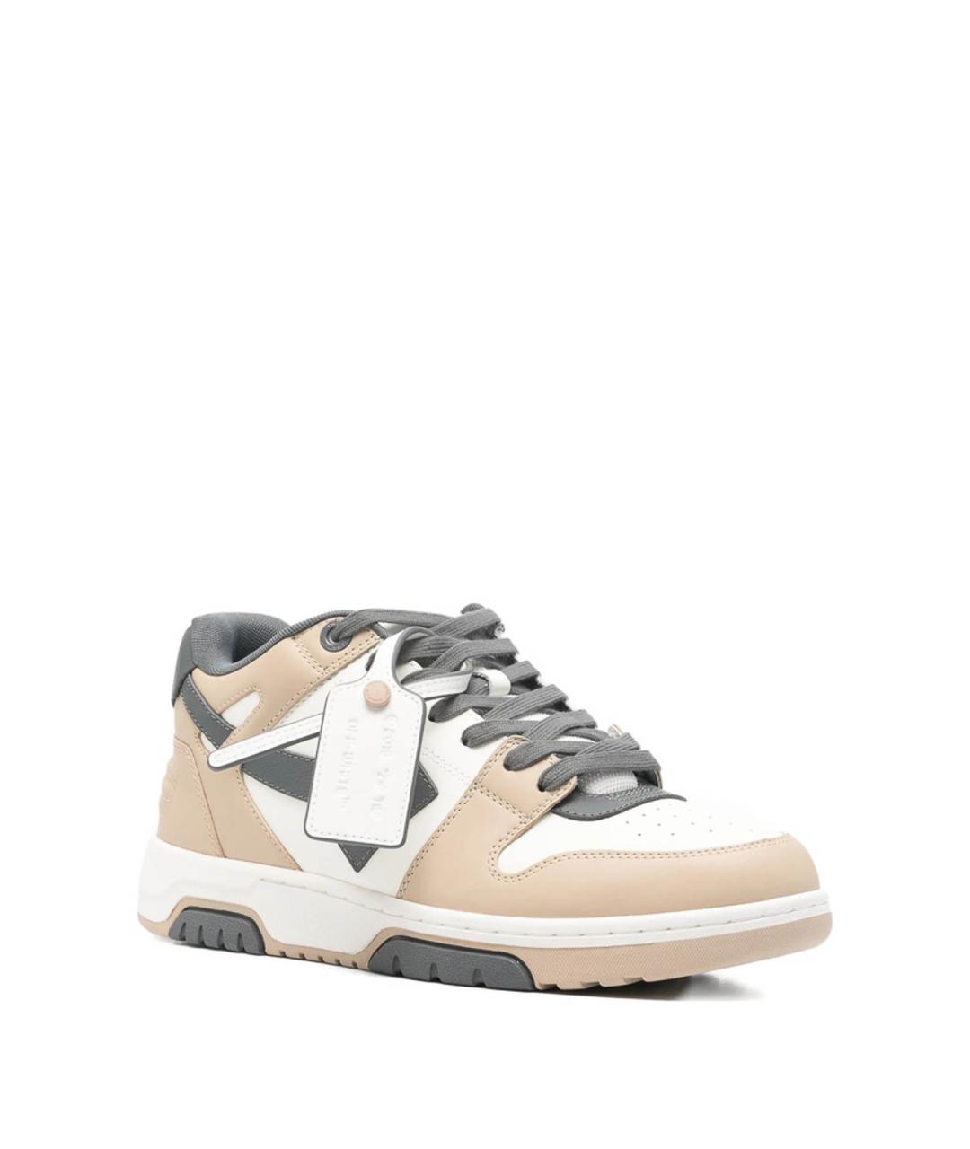 OFF-WHITE Мульти кожаные низкие кроссовки / кеды, фото 2