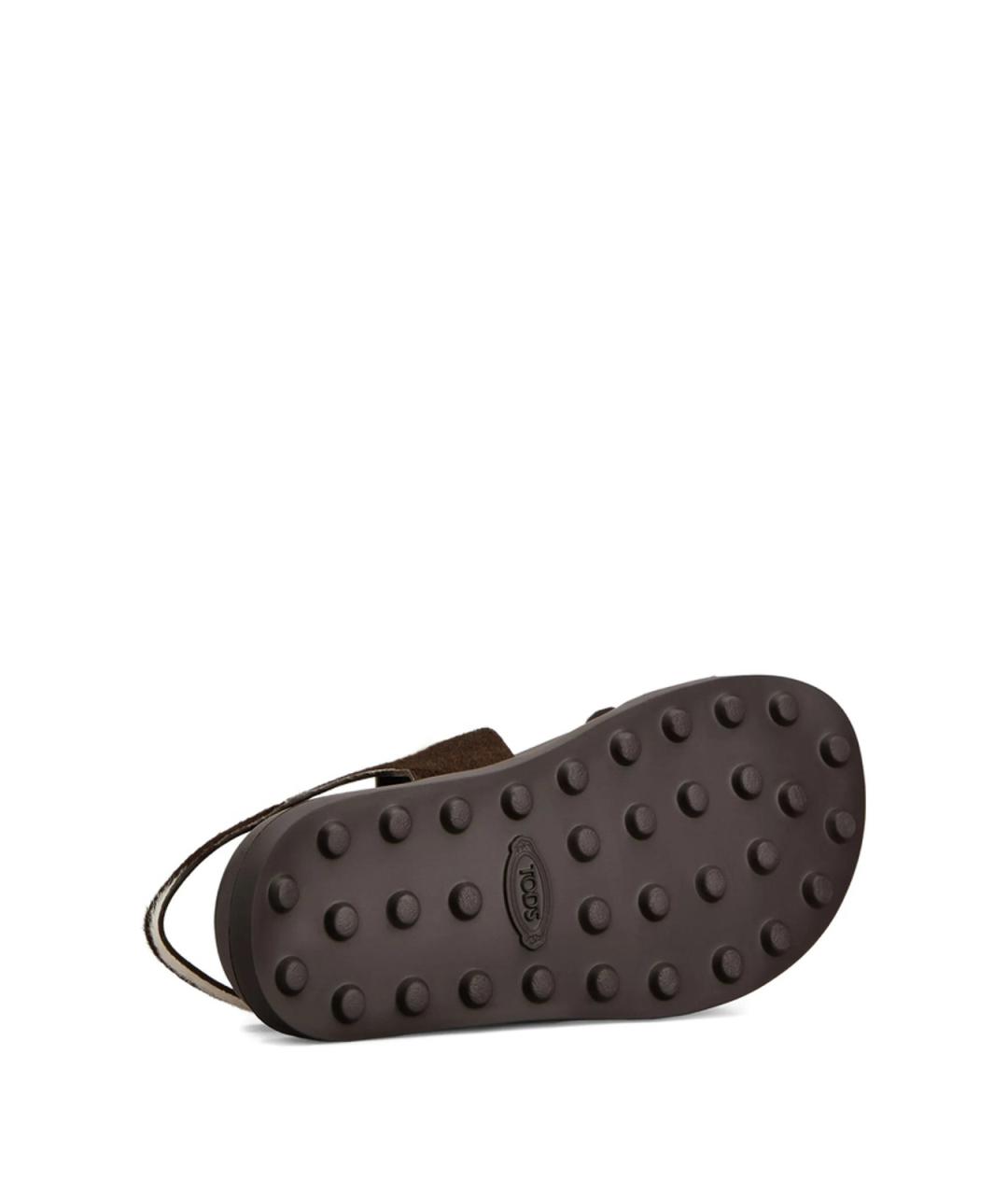 TOD'S Коричневые сандалии, фото 4