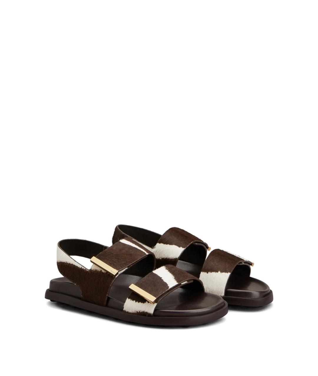 TOD'S Коричневые сандалии, фото 3