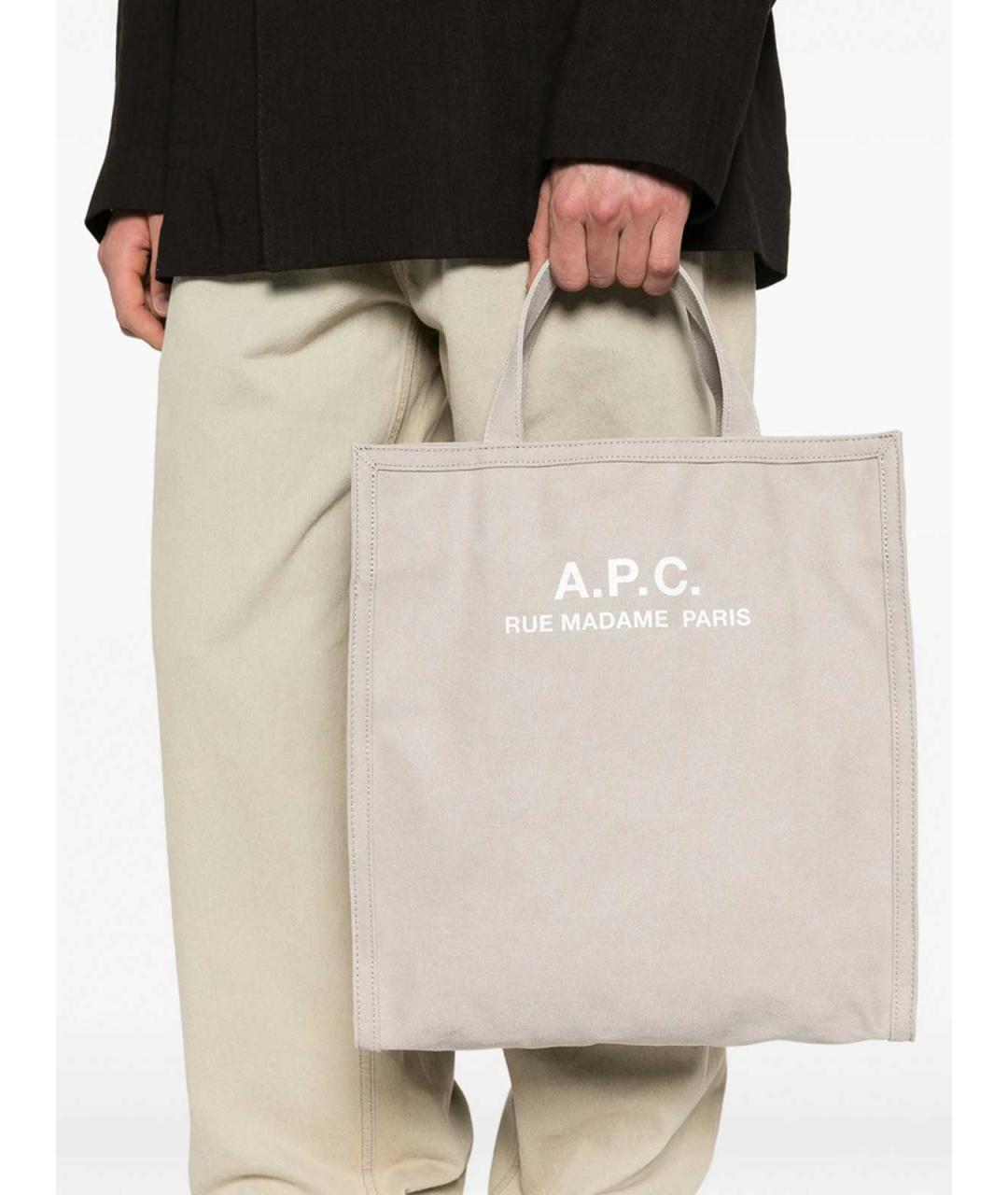 A.P.C. Серая сумка тоут, фото 2