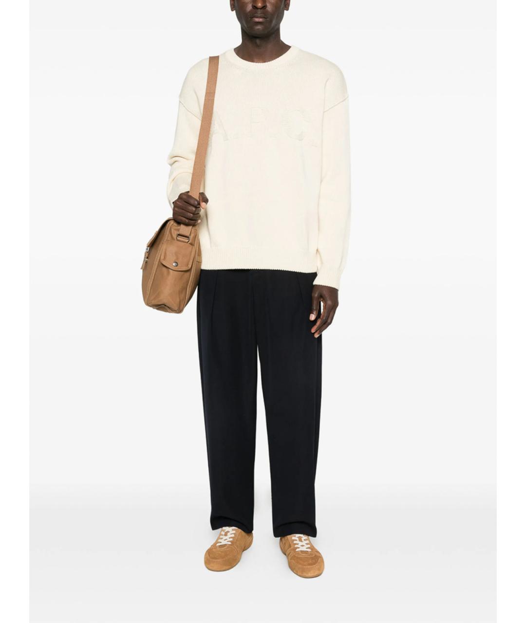 A.P.C. Синие хлопковые повседневные брюки, фото 2