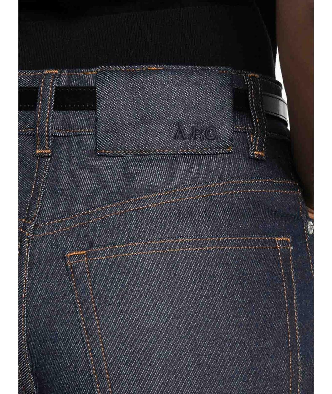 A.P.C. Синие хлопковые прямые джинсы, фото 2