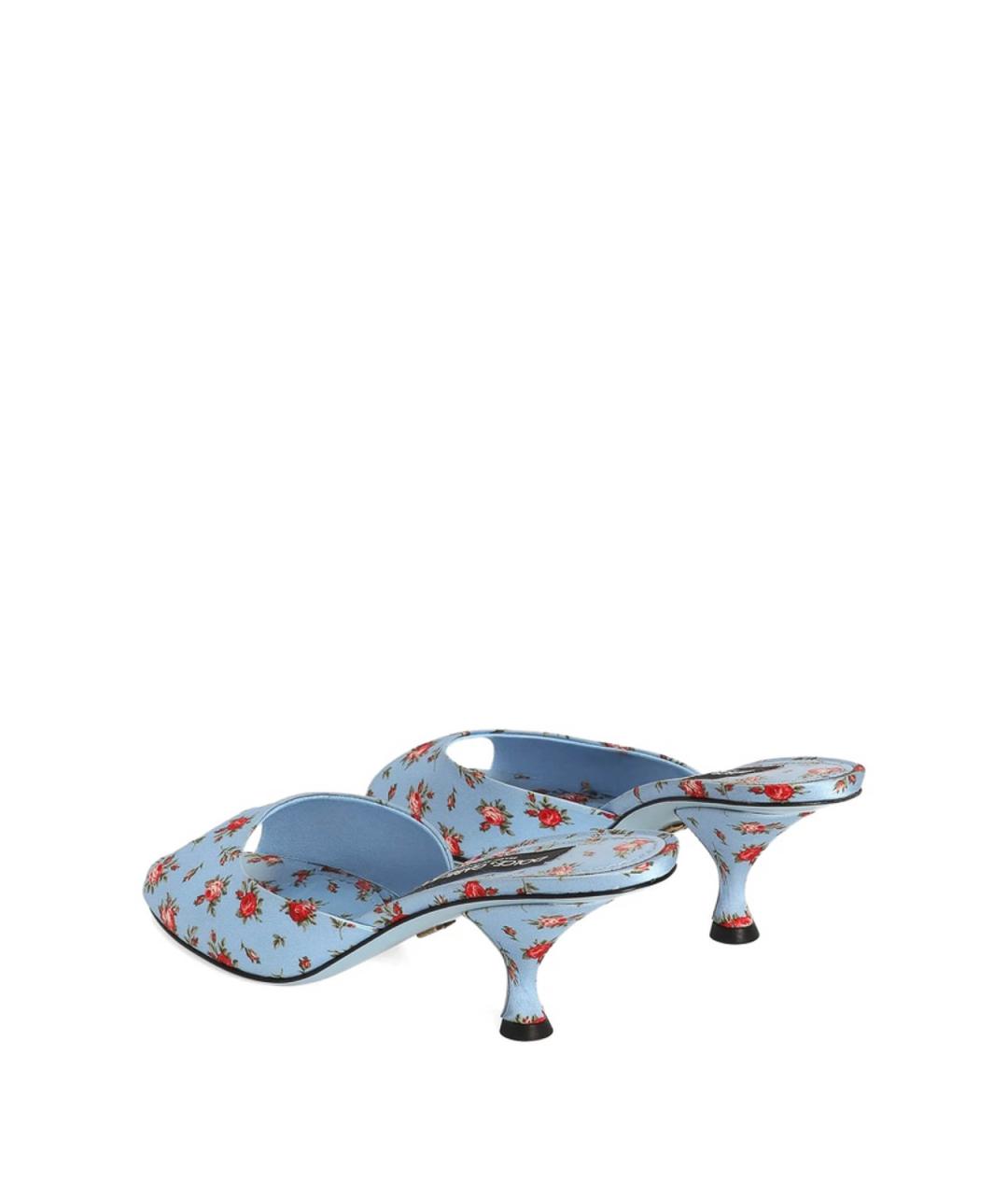 DOLCE&GABBANA Голубые текстильные мюли, фото 4