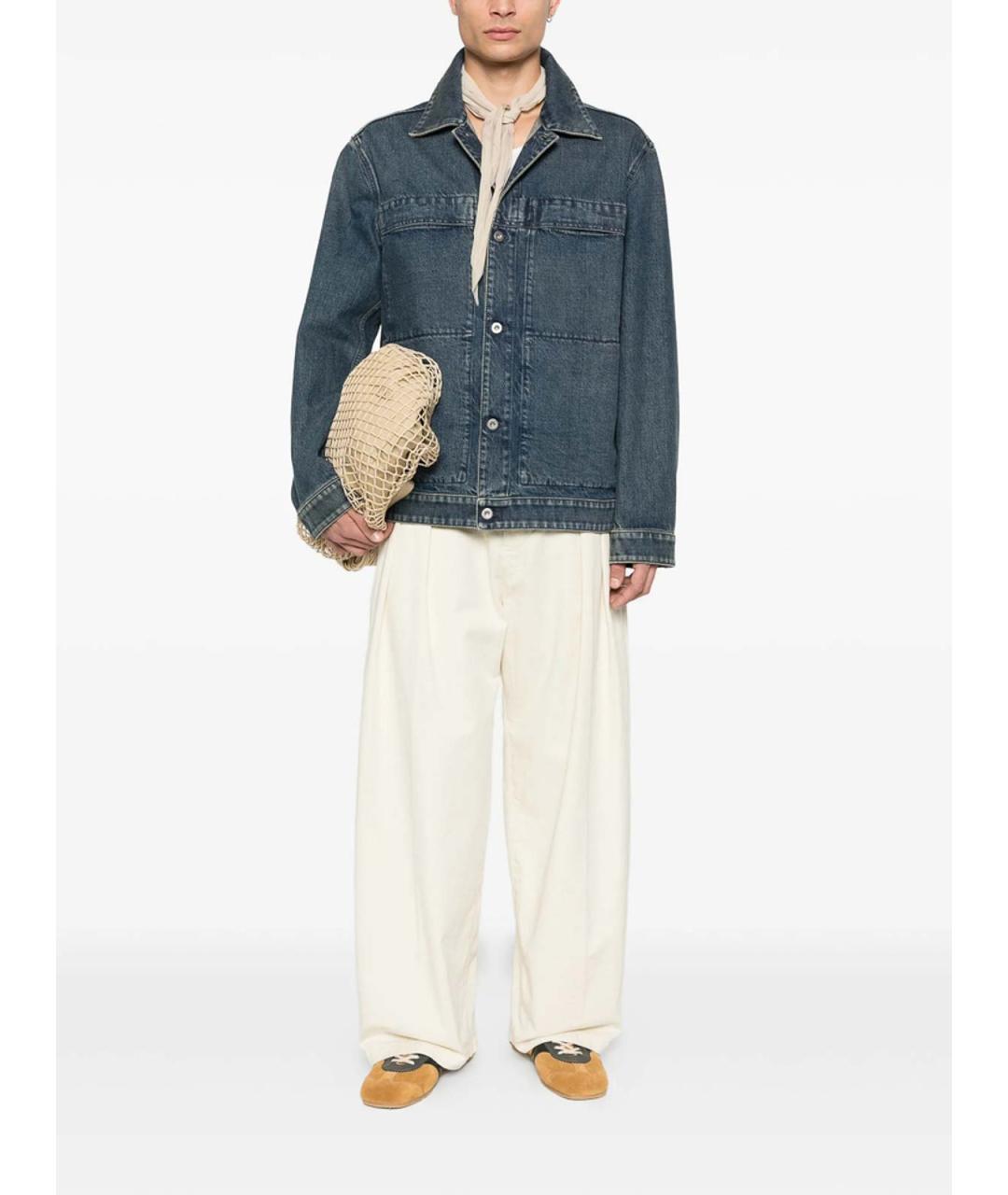 JIL SANDER Синяя хлопковая куртка, фото 5