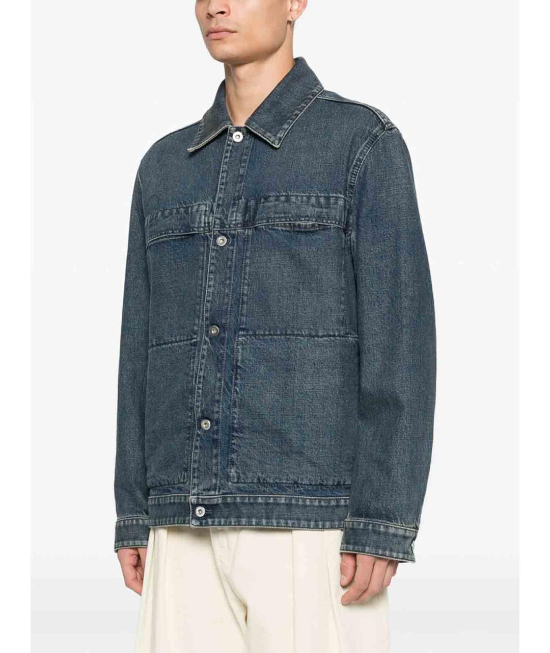 JIL SANDER Синяя хлопковая куртка, фото 3