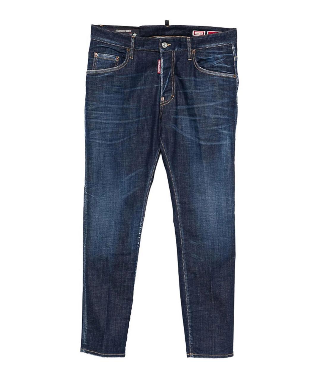 DSQUARED2 Синие хлопковые джинсы скинни, фото 1