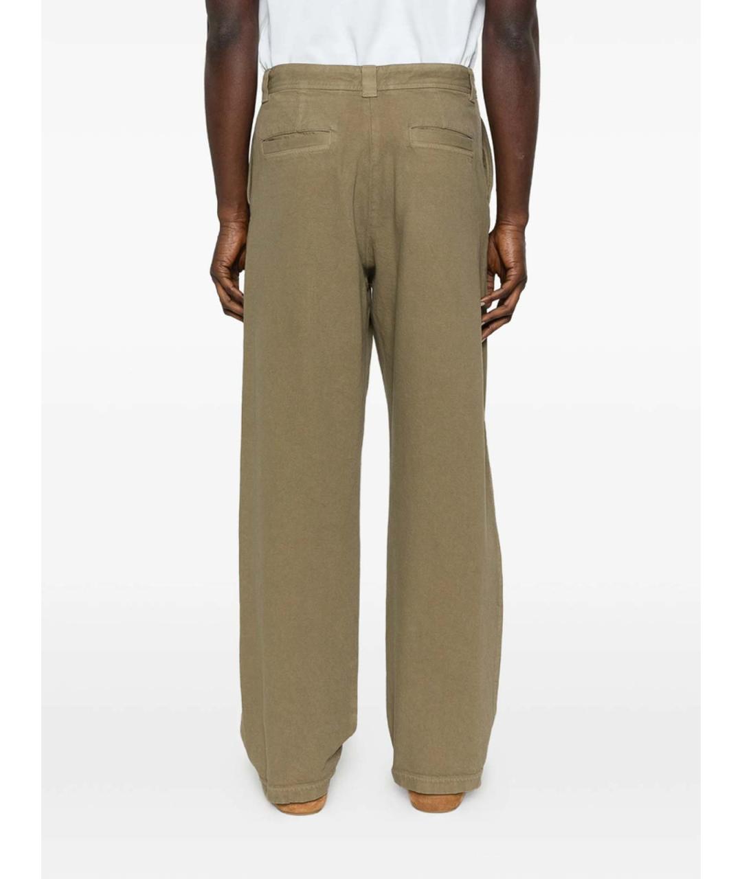 A.P.C. Хаки хлопковые повседневные брюки, фото 3