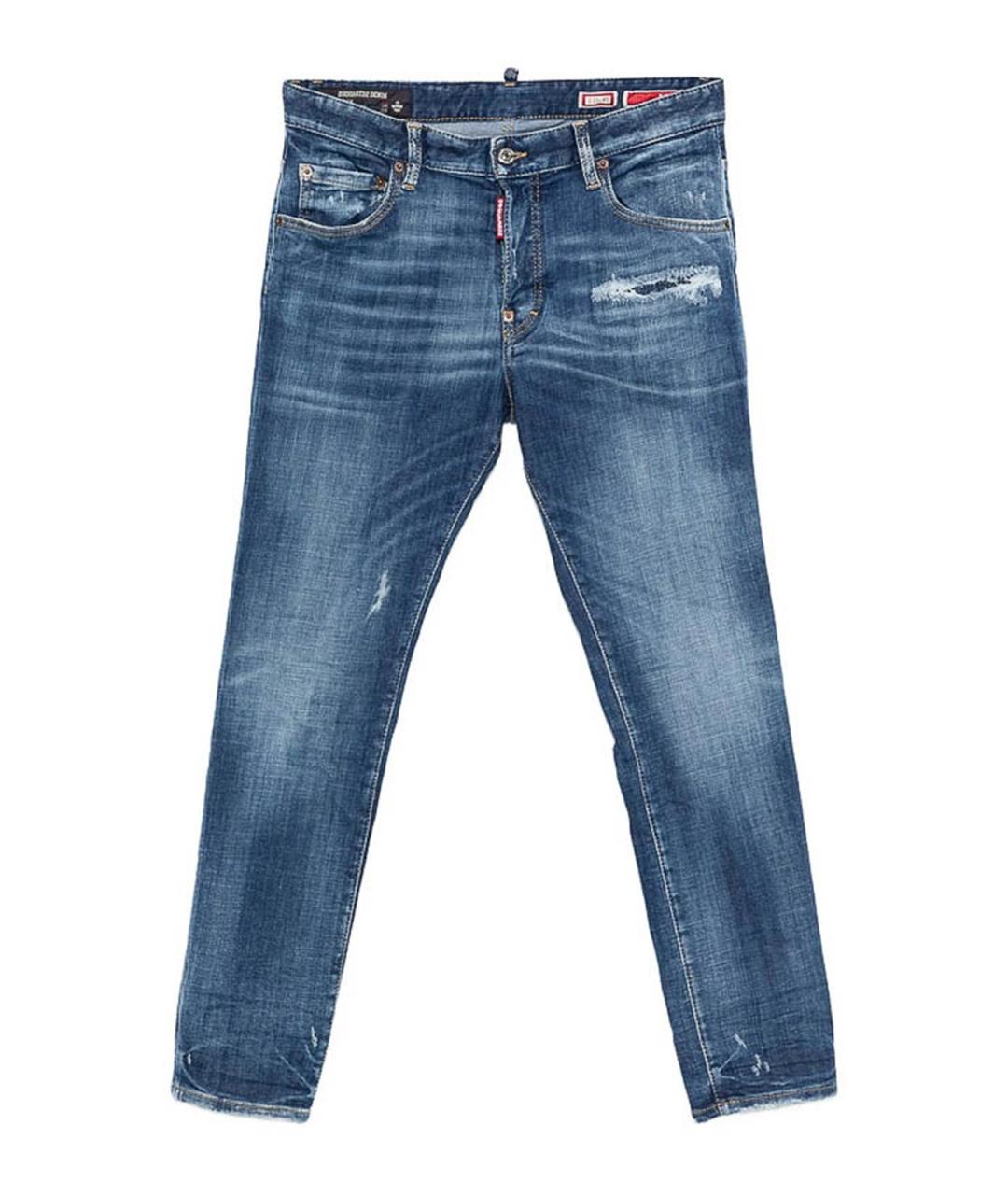 DSQUARED2 Синие хлопковые прямые джинсы, фото 1