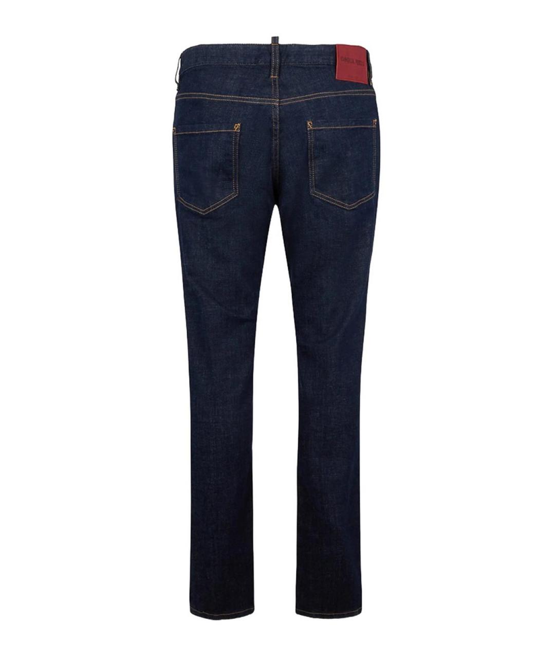 DSQUARED2 Синие хлопковые прямые джинсы, фото 2