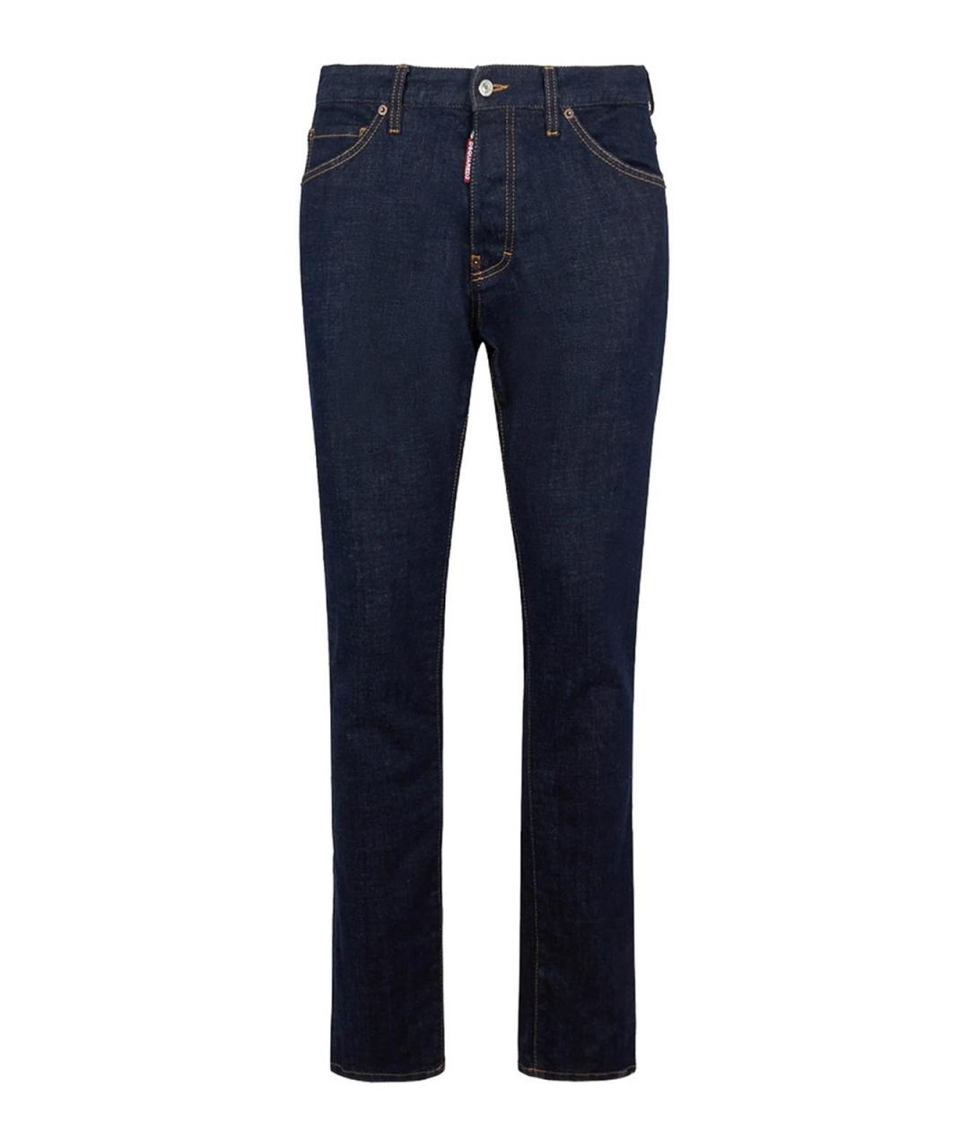 DSQUARED2 Синие хлопковые прямые джинсы, фото 1