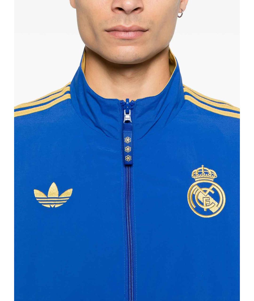 ADIDAS Синяя полиэстеровая куртка, фото 5