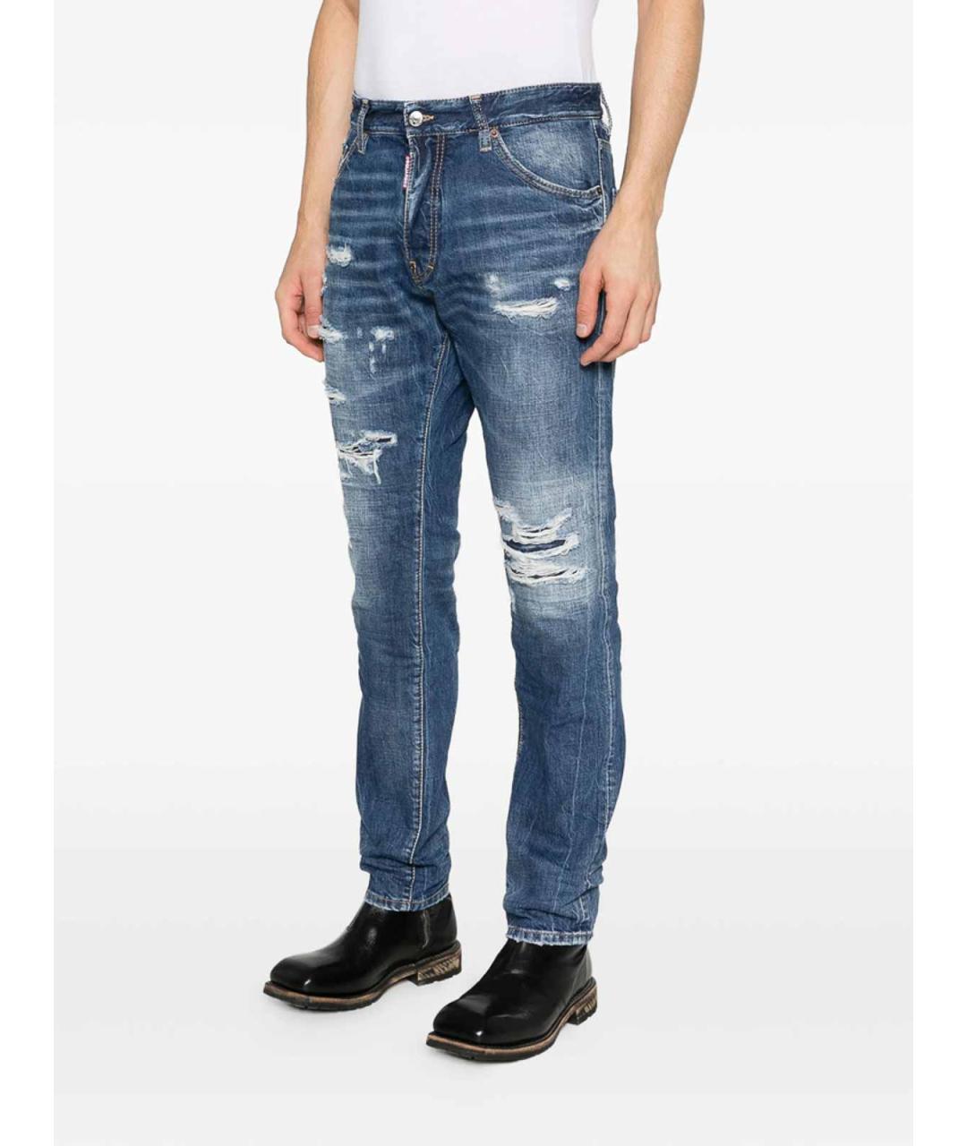 DSQUARED2 Синие хлопковые джинсы скинни, фото 4